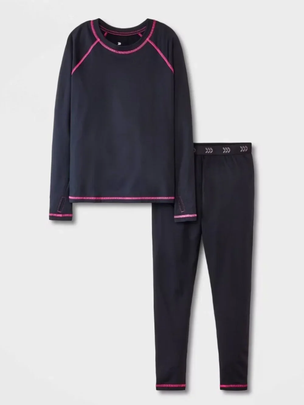 NEW Girls' 2pk Thermal Underwear Set - All In Motion™ Black XL 14
